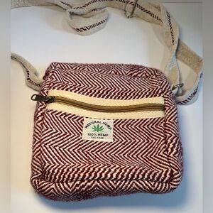 Himalayan hemp handmade herringbone crossbody shoulder bag